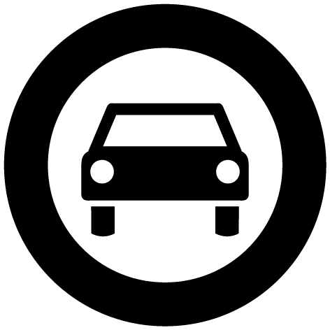 Sticker panneau circulation interdite